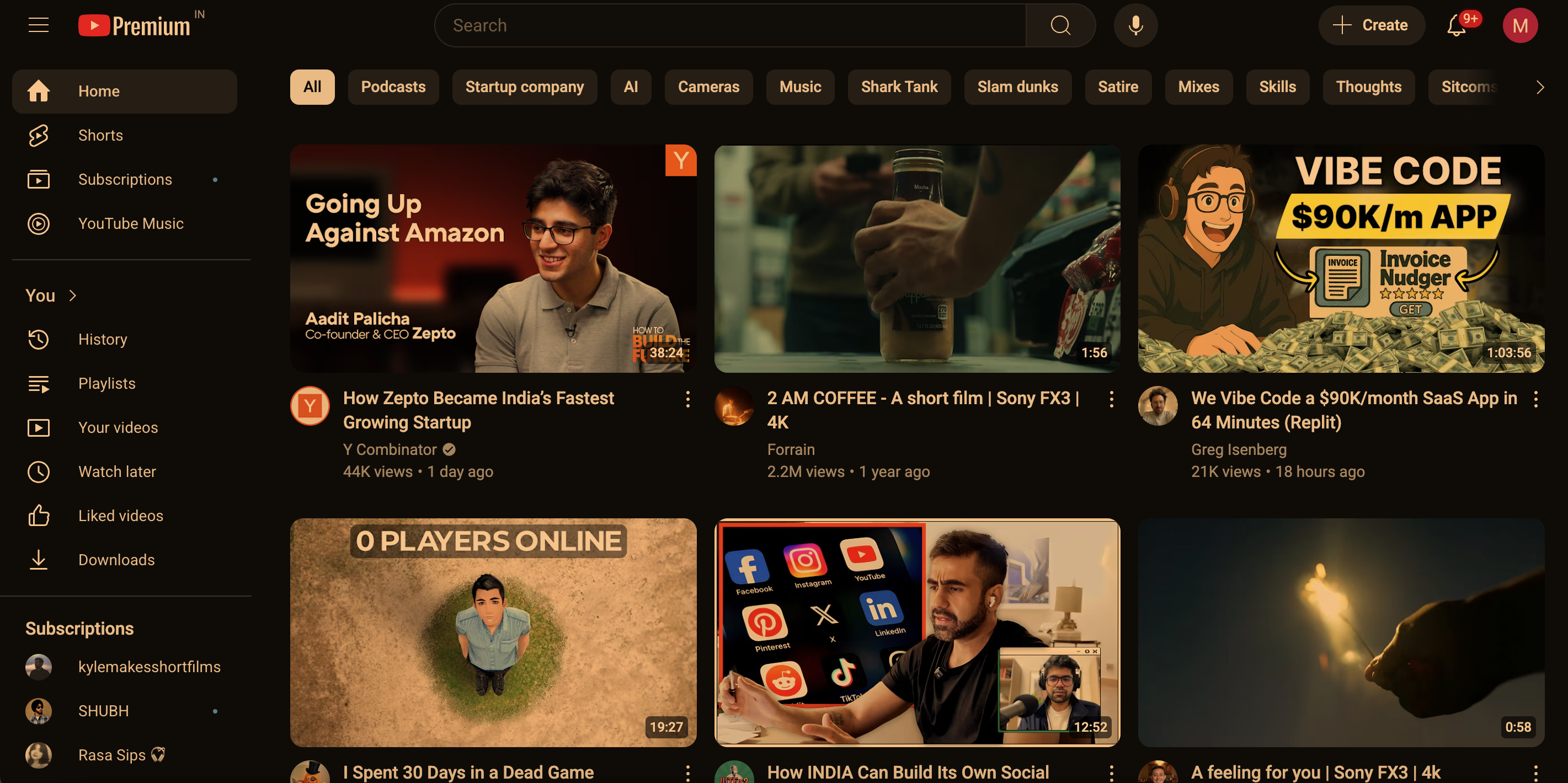 YouTube with amber filter